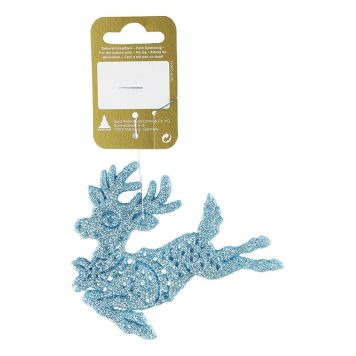 JULGRANSDEKORATION REN GLITTER 10X9CM LJUSBLÅ