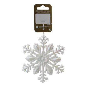 JULGRANSDEKORATION SNÖFLINGA 8,5X9CM VIT