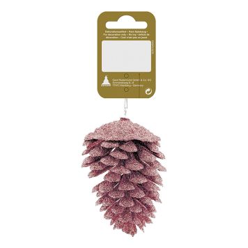 JULGRANSDEKORATION KOTTE GLITTER 9CM ROSA