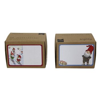 JULETIKETTER 7X5CM VIT 50-PACK