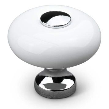 KNOPP THEOFILS TODS Ø30MM PORSLIN/KROM