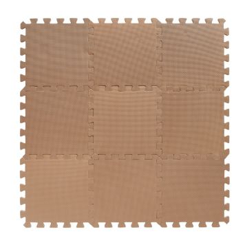 LEKMATTA BABYDAN DUSTY BRUN 31,5X31,5CM 9ST/FP