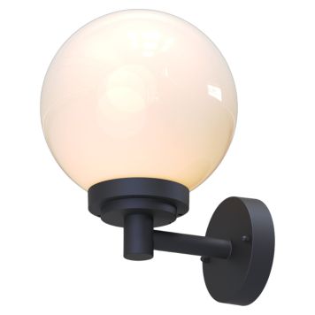 VÄGGLAMPA ECOLITE AJLA IP44 SVART