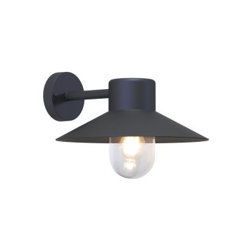 VÄGGLAMPA ECOLITE ERIS IP44 SVART