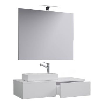 BADRUMSMÖBEL VCM GUDAS SPEGEL 85CM VIT