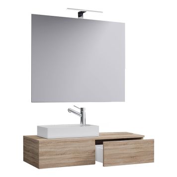 BADRUMSMÖBEL VCM GUDAS SPEGEL 85CM SONOMA EK