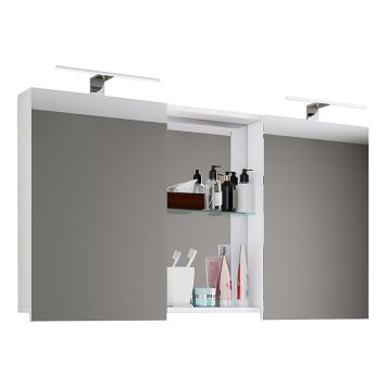 SPEGELSKÅP VCM BUDASI 112CM VIT