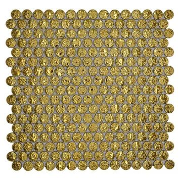 MOSAIK PENNY HAMMERED STYLE GULD PRIS PER ARK