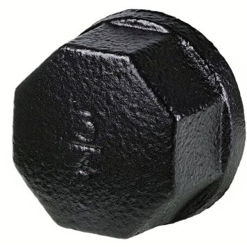 SKRUVLOCK DOLLE TILL HYLLSYSTEM PIPE 3/4" 20MM SVART 2-PACK 