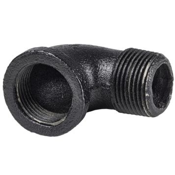 HÖRNKOPPLING DOLLE TILL HYLLSYSTEM PIPE 90° 3/4" SVART