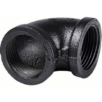 HÖRNKOPPLING DOLLE TILL HYLLSYSTEM PIPE 90° 3/4" SVART