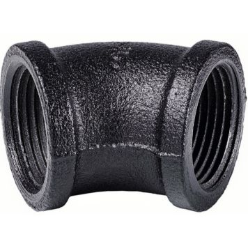 HÖRNKOPPLING DOLLE TILL HYLLSYSTEM PIPE 45° 3/4" SVART