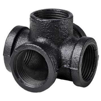 HÖRNKOPPLING DOLLE TILL HYLLSYSTEM PIPE 5X3/4" SVART