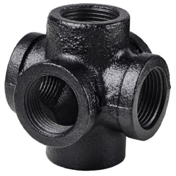 HÖRNKOPPLING DOLLE TILL HYLLSYSTEM PIPE 6X3/4" SVART