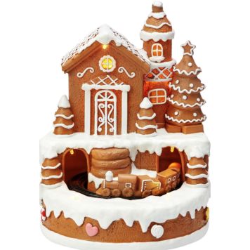 JULBY INSTANT LIGHT SNÖGLIMT PEPPARKAKSHUS BATTERIDRIVEN