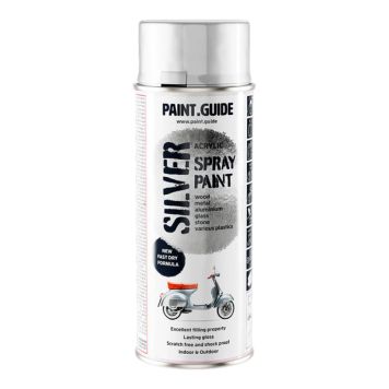 SPRAYFÄRG PAINT.GUIDE AKRYLFÄRG SILVER 400ML