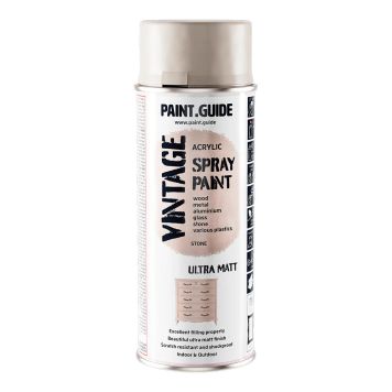 SPRAYFÄRG PAINT.GUIDE VINTAGE AKRYLFÄRG MATT LJUSGRÅ 400ML