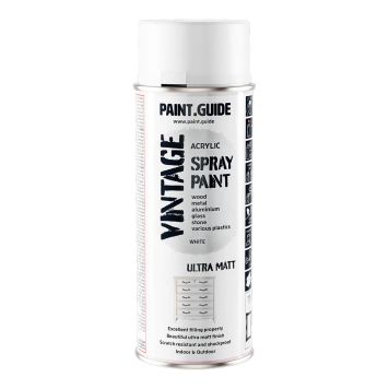 SPRAYFÄRG PAINT.GUIDE VINTAGE AKRYLFÄRG MATT VIT 400ML