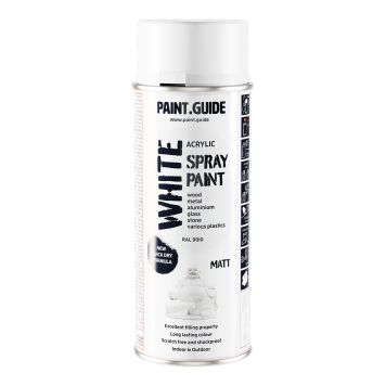 SPRAYFÄRG PAINT.GUIDE RAL 9010 AKRYLFÄRG MATT VIT 400ML