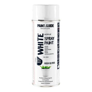 SPRAYFÄRG PAINT.GUIDE RAL 9010 AKRYLFÄRG GLANS VIT 400ML