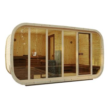 BASTU IWOOD LASSE 2-ROOM NORDIC SPRUCE 8,5M³