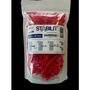 UNIVERSALPLUGG STABILIT 6X38MM 650ST/FRP RÖD
