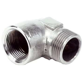 VINKEL GELIA R15 IN/UTVÄNDIG GÄNGA FÖRNICKLAD/MÄSSING