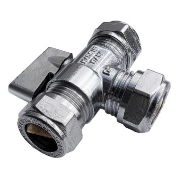 MINIKULVENTIL ADMIRAL T-RÖR DZR INVÄNDIG GÄNGA FÖRKROMAD 15X15X15MM