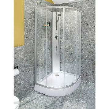 DUSCHKABIN WHITE SEA 90X90CM GRÅ