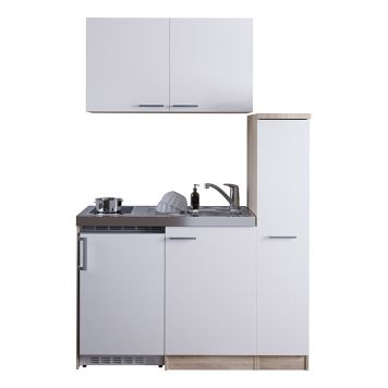 PENTRY RESPEKTA LEVIN MED GLASKERAMIKHÄLL VÄGGSKÅP APOTEKARSKÅP 130CM EK GROVSÅGAD/VIT