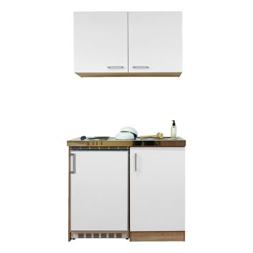 PENTRY RESPEKTA LEVIN MED ROSTFRI HÄLL VÄGGSKÅP 100CM EK GROVSÅGAD/VIT