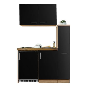 PENTRY RESPEKTA LEVIN MED ROSTFRI HÄLL VÄGGSKÅP APOTEKARSKÅP 130CM EK GROVSÅGAD/SVART