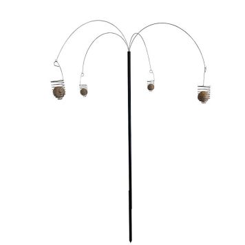 FÅGELMATARE GARDEN LIFE 4 BOLLAR 180CM SVART                       