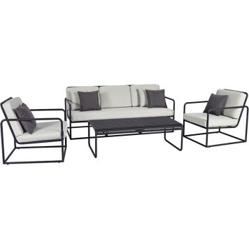 SOFFGRUPP SENSUM ASKNÄS ALUMINIUM SVART