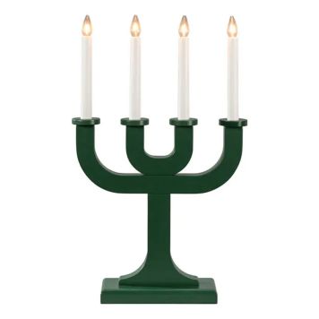 ADVENTSLJUSSTAKE KONSTSMIDE 4L TRÄ GRÖN