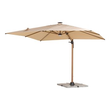 HÄNGPARASOLL SENSUM LJUSHAGEN MED LED 300CM SAND