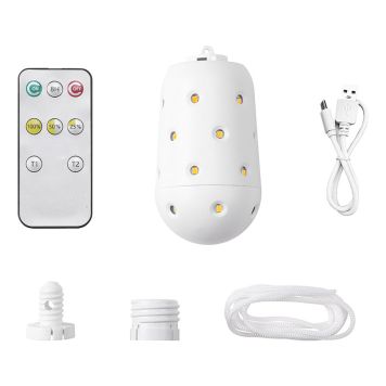 UPPLADDNINGSBAR LED-LAMPA MED FJÄRRKONTROLL