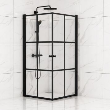 DUSCHHÖRNA SUNWIND TIANA SPRÖJS 80X80CM SVART