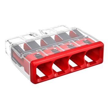 ANSLUTNINGKLÄMMA WAGO 2773 4-P 0.75–4MM² RÖD 10ST/FRP