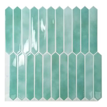 KAKELDEKOR PEEL & STICK FEATHERS SMAL 30X30CM GRÖN