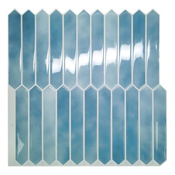 KAKELDEKOR PEEL & STICK FEATHERS SMAL 30X30CM BLÅ