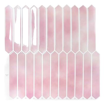 KAKELDEKOR PEEL & STICK FEATHERS SMAL 30X30CM ROSA