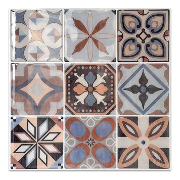 KAKELDEKOR PEEL & STICK RETRO 30X30CM ORANGE