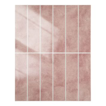 KAKELDEKOR PEEL & STICK REKTANGEL NATURSTEN 29X23CM ROSA