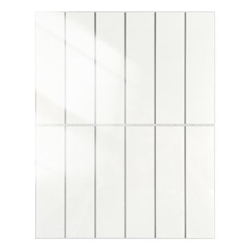 KAKELDEKOR PEEL & STICK REKTANGEL NATURSTEN 29X23CM VIT