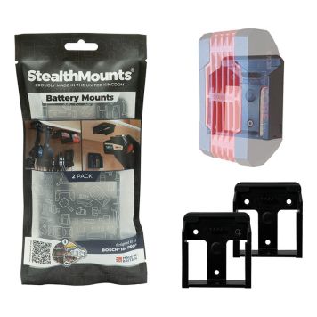 BATTERIHÅLLARE STEALTHMOUNTS BOSCH 18V SVART 2ST 
