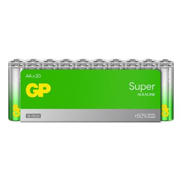 BATTERI GP BATTERIES SUPER ALKALINE LR6 AA 20-PACK