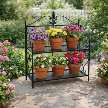 VÄXTHYLLA METALL 2 HYLLOR