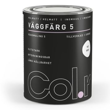 VÄGGFÄRG COL.R HELMATT VIT 1L