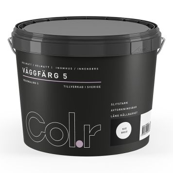 VÄGGFÄRG COL.R HELMATT VIT 3L